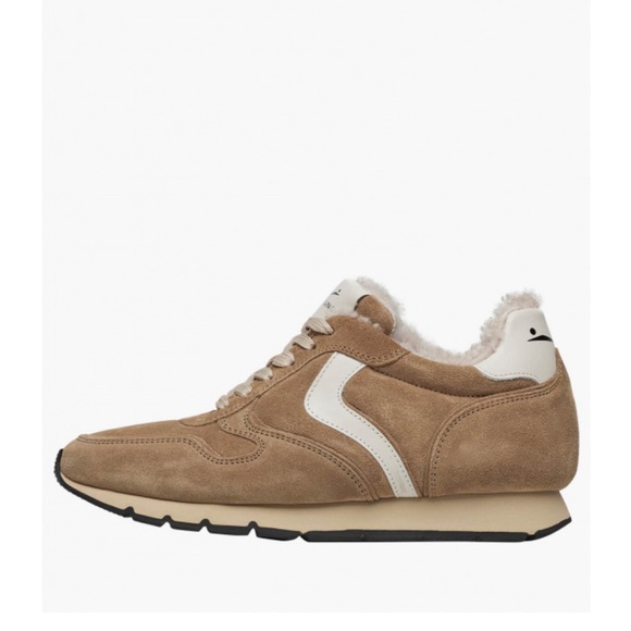 NWT VOILE BLANCHE JULIA Brown Pump Fur Suede Sneakers - Picture 3 of 16